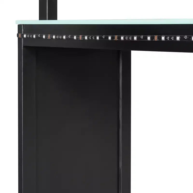 Lit mezzanine de jeu en L avec bureaux, lits superposés doubles avec lumières LED, ports USB, étagères de rangement, lit mezzanine d'angle en bois pour 2 personnes