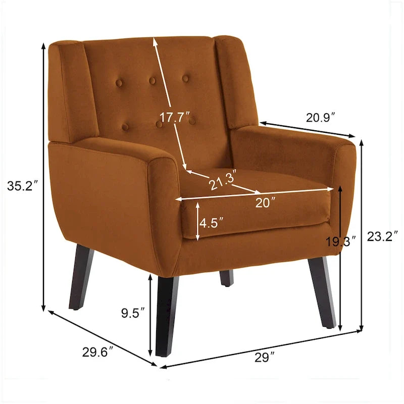 Lot de 2 fauteuils de salon en velours avec accoudoirs