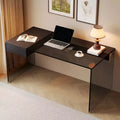 Bureau en verre trempé Luck Live Modern de 53,14 pouces