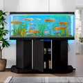 Meuble d'aquarium moderne en bois GDFStudio Logan avec prise électrique et armoire de rangement