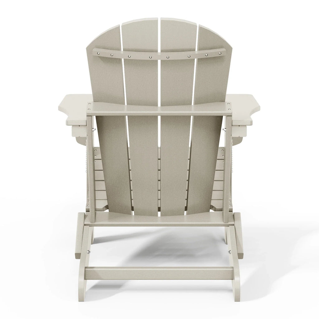 Chaise Adirondack pliante d'extérieur tout temps Polytrends Laguna résistante à la décoloration pour patio