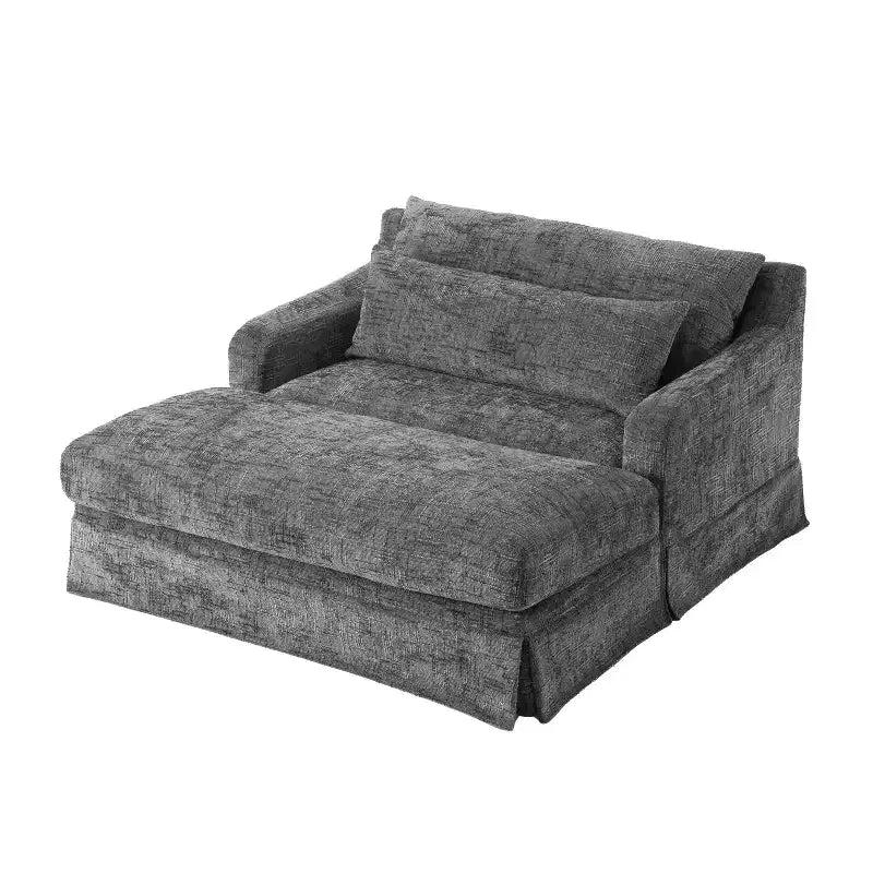 Fauteuil convertible très profond en chenille Polibi