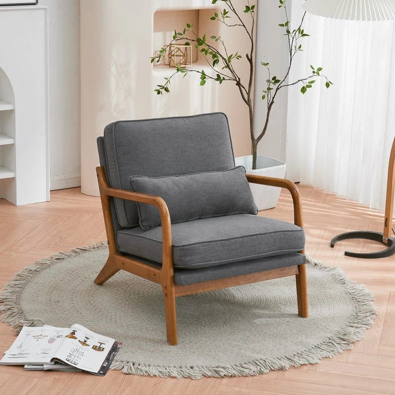 Fauteuil d'appoint rembourré Mid-Century Modern