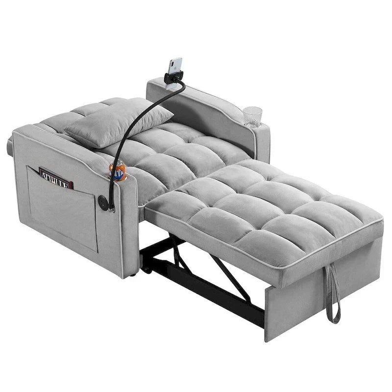 Fauteuil-lit convertible réglable, lit d'appoint escamotable