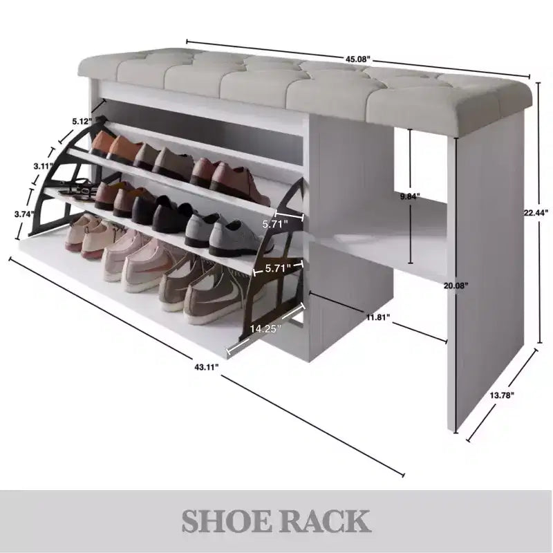 Banc à Chaussures Rangement ChaletPosh