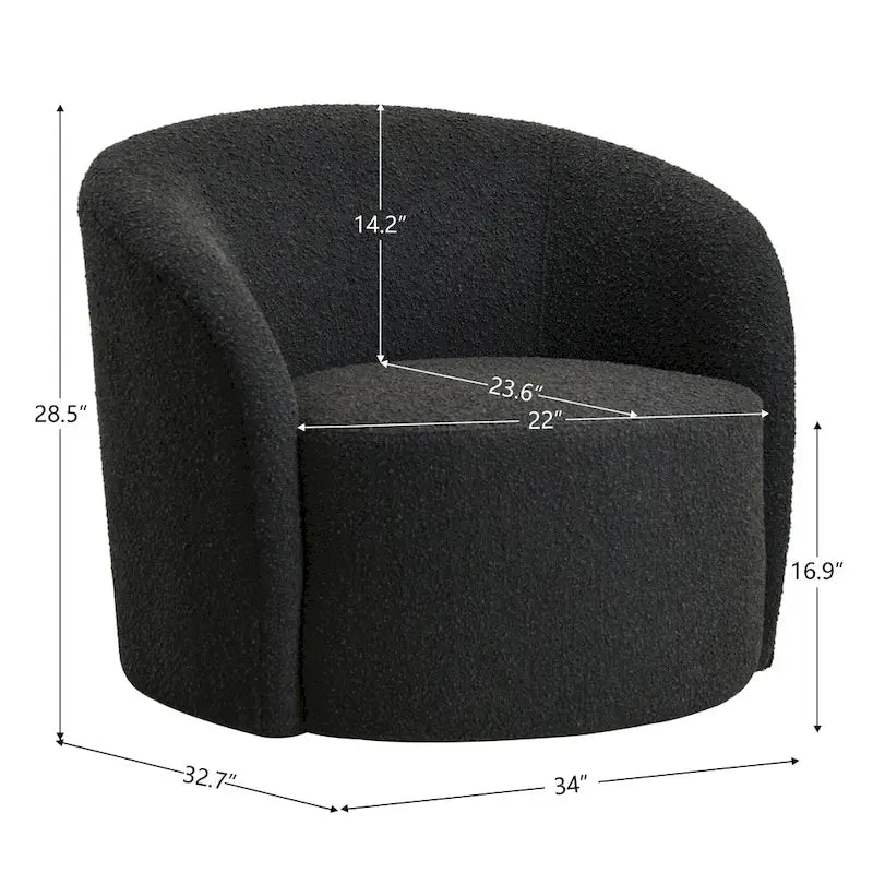 Fauteuil pivotant rembourré KINWELL de 86 cm de large (lot de 2)