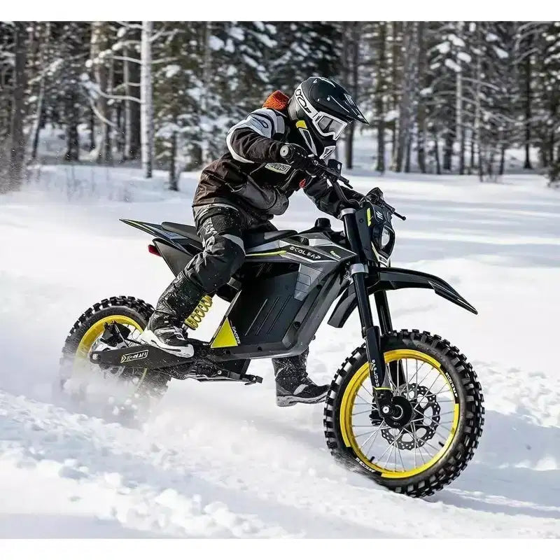 ECOLEAP Moto électrique tout-terrain 3500 W pour adolescents et adultes, 60 km/h, batterie 48 V 21 Ah, autonomie jusqu'à 88 km, 180 kg, 13 ans et plus