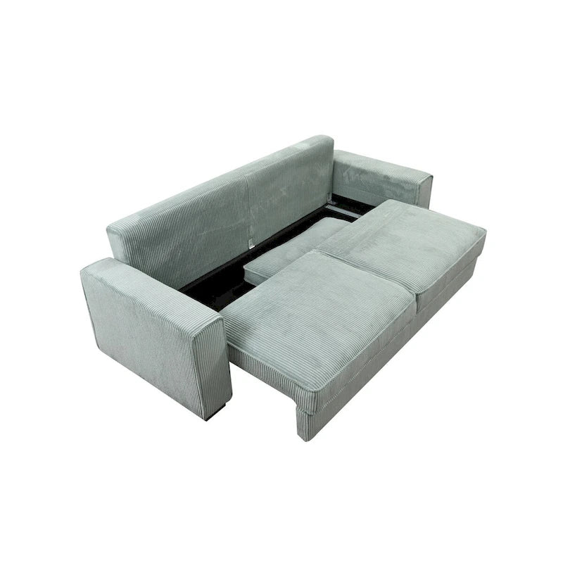 Roomfitters Grand canapé-lit avec rangement, mobilier de canapé moderne à 3 places, canapé rembourré pour petits espaces