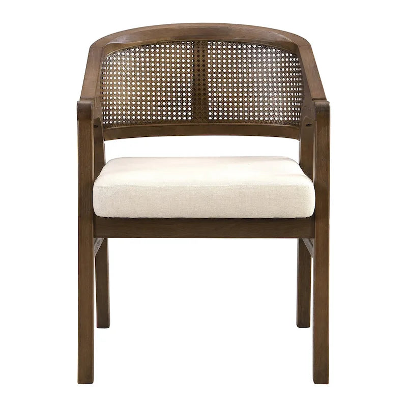 Christopher Knight Home - Chaise de salle à manger capitonnée en cannage (Lot de 2)