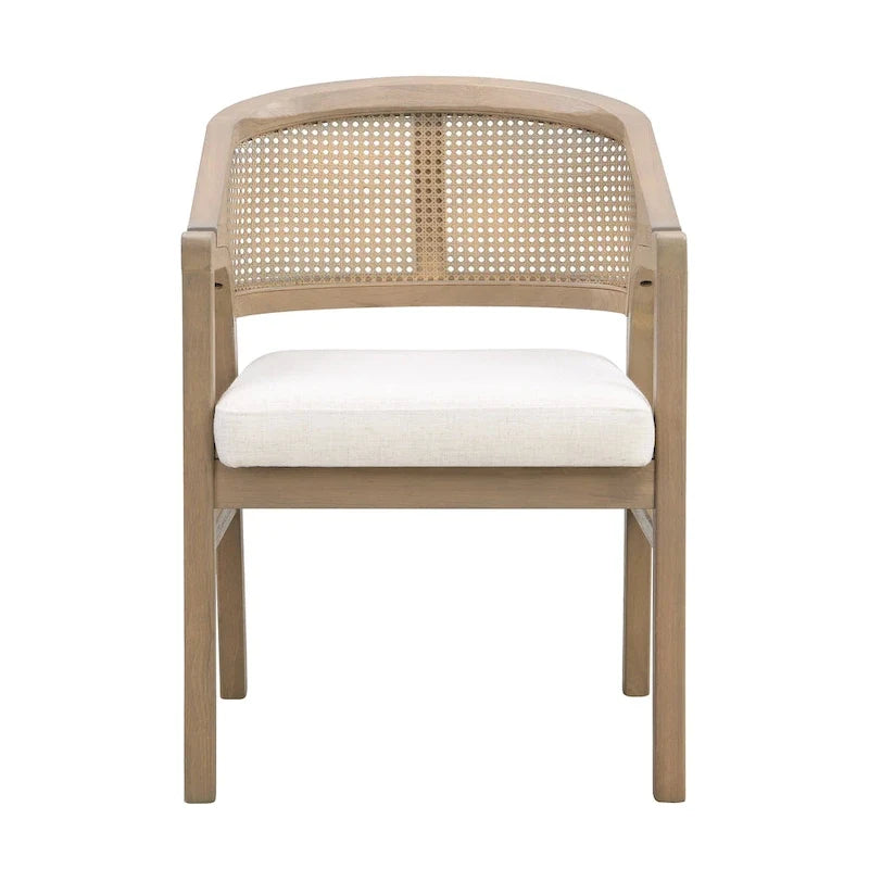 Christopher Knight Home - Chaise de salle à manger capitonnée en cannage (Lot de 2)