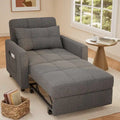 Canapé-lit convertible 3 en 1, chaise longue rembourrée réglable et pliable