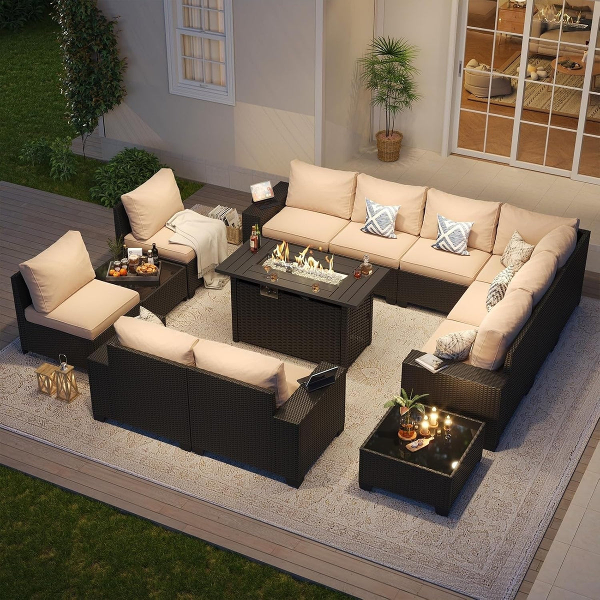 Salons de jardin avec coussins de 10 cm d'épaisseur