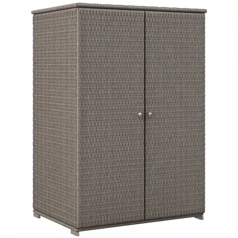 Armoire de rangement extérieure en osier, armoire de rangement pour serviettes de piscine