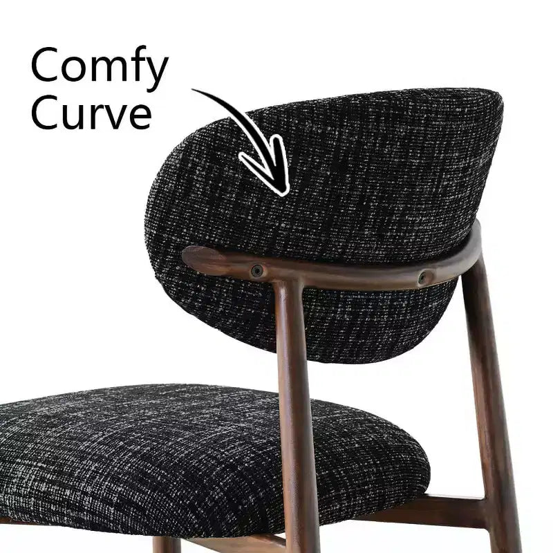 Lot de 4 chaises de salle à manger modernes rembourrées avec dossier incurvé, chaises d'appoint sans accoudoirs à cadre en fer pour salle à manger, cuisine-Panipeachy