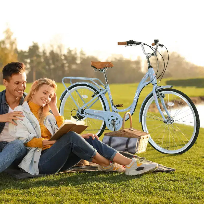 Vélo de ville femme Zeus & Ruta 24 pouces, 7 vitesses, cadre acier