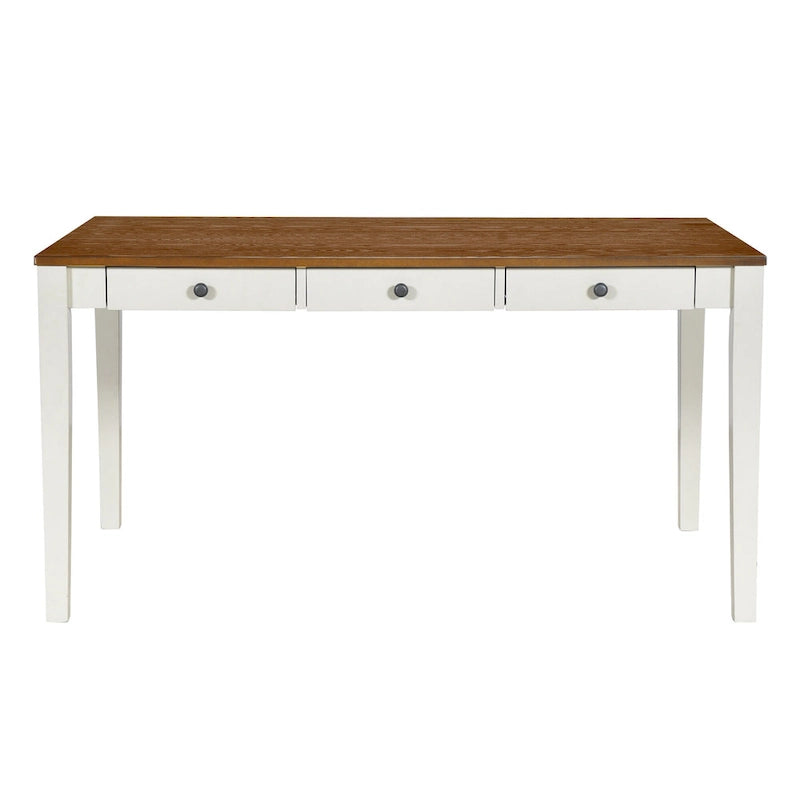 Ensemble de salle à manger 6 pièces en bois avec 4 chaises et un banc, table avec tiroir