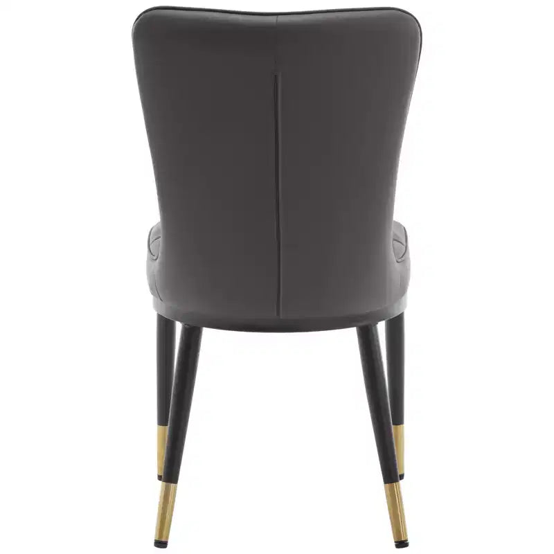 Bekrvio Lot de 6 chaises de salle à manger, modernes, rembourrées, en similicuir, avec haut dossier, pieds en métal, chaises de cuisine sans accoudoirs pour salon et salle à manger