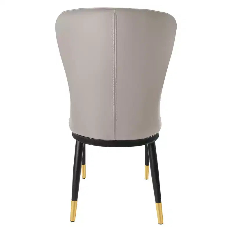 Bekrvio Lot de 6 chaises de salle à manger, modernes, rembourrées, en similicuir, avec haut dossier, pieds en métal, chaises de cuisine sans accoudoirs pour salon et salle à manger