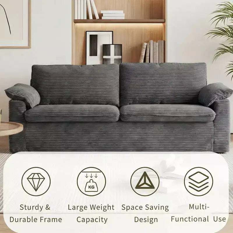 Canapé Dyonery 86 Cloud, assise profonde et accoudoirs larges, cadre robuste, design ergonomique respirant