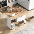 Îlot de cuisine avec plan de travail pliable, desserte de rangement de cuisine avec étagère coulissante, porte-serviettes et tiroir, roulettes.