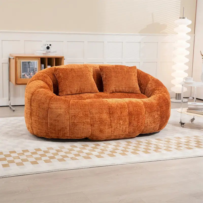 Fauteuil poire paresseux en chenille