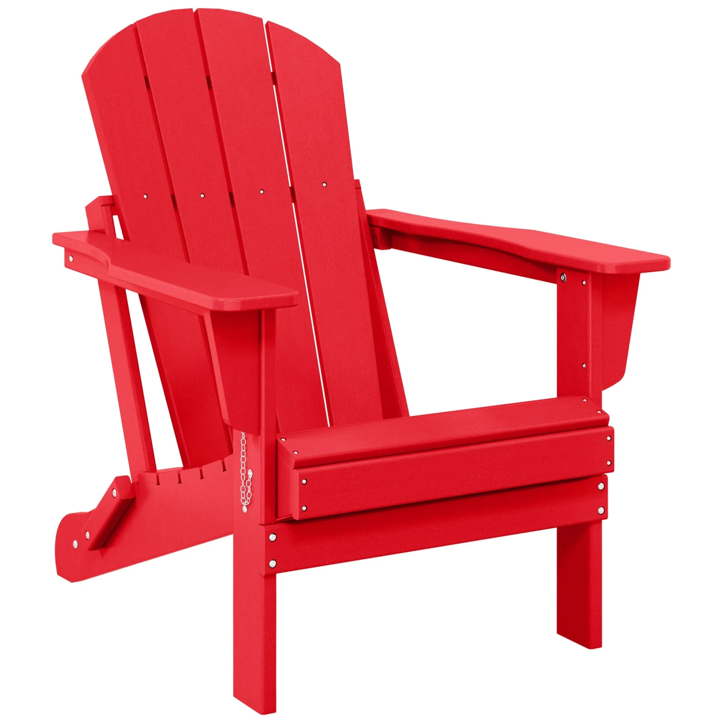 Chaise Adirondack pliante d'extérieur tout temps Polytrends Laguna résistante à la décoloration pour patio