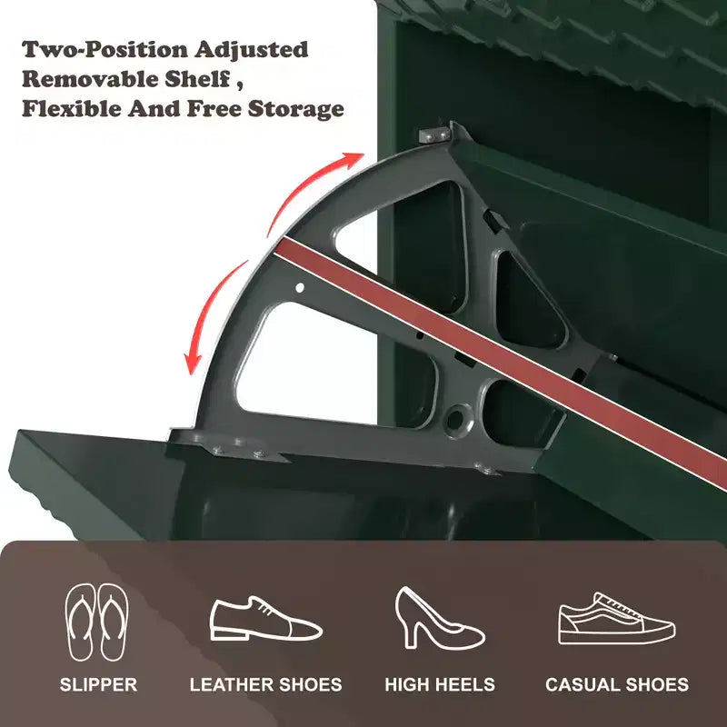 CLIHOME Meuble à chaussures d'entrée 24 paires, avec tiroirs basculants, étagère de rangement