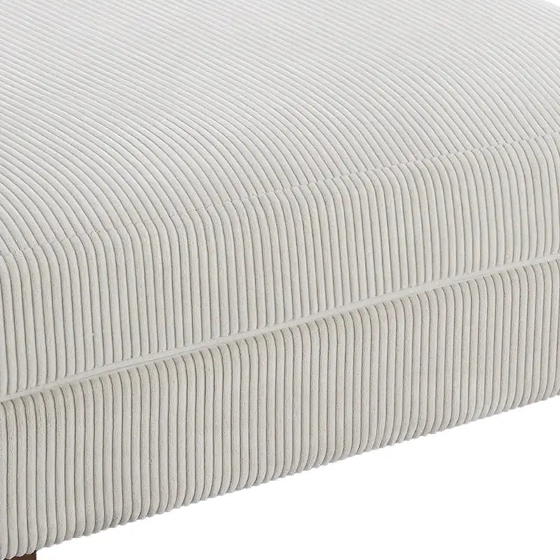 Pouffe d'appoint oversize en velours côtelé moderne