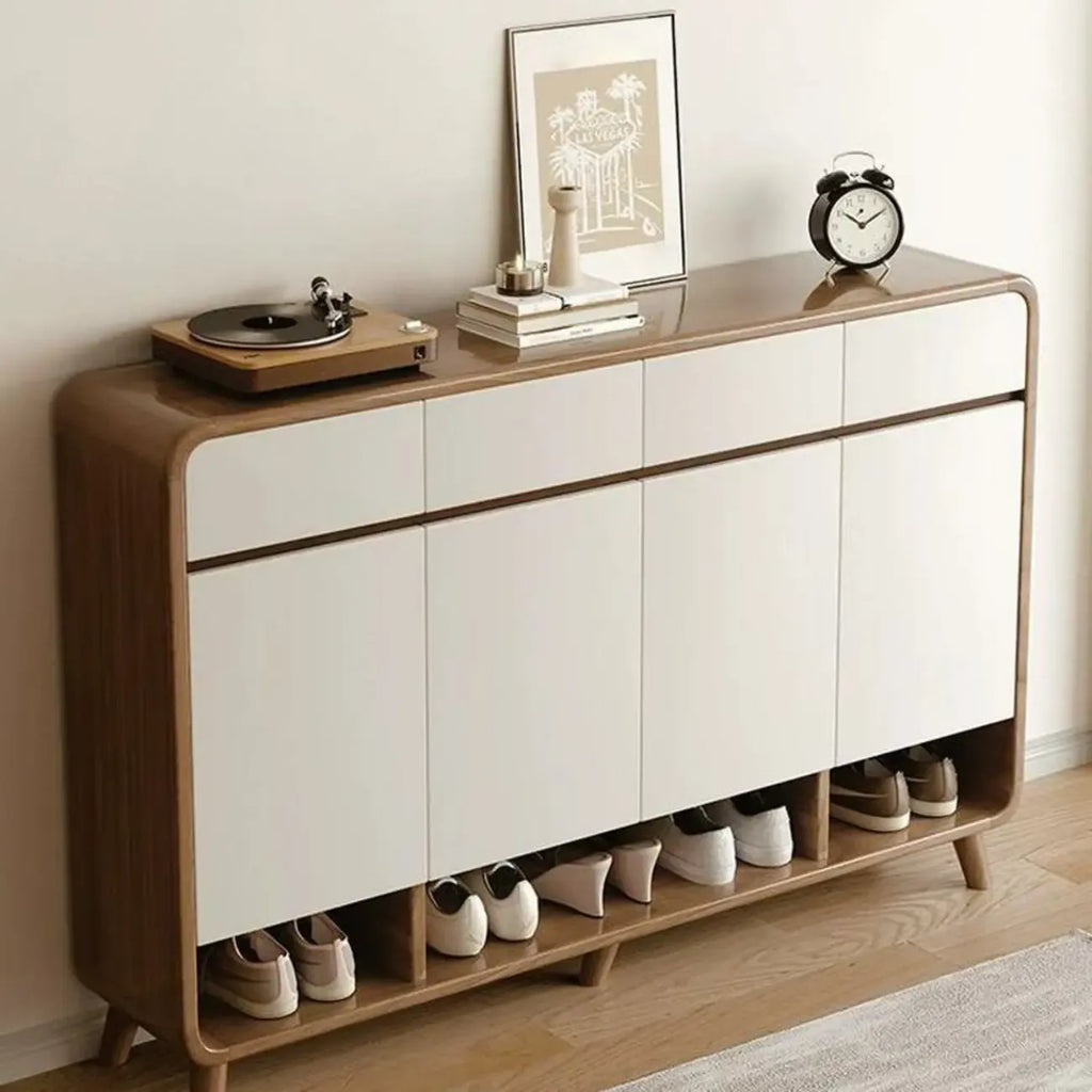 Meuble de rangement pour chaussures de couloir en bois moderne, taille moyenne