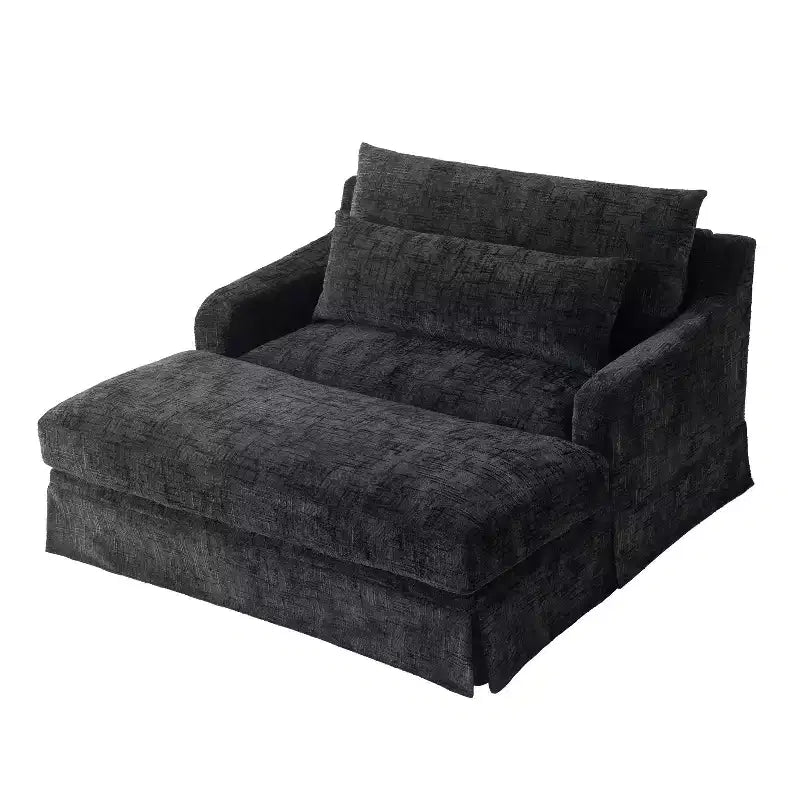 Fauteuil convertible très profond en chenille Polibi