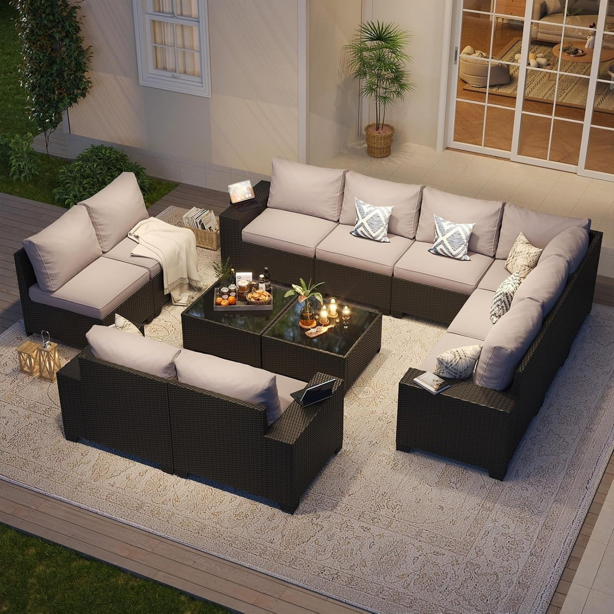 Salons de jardin avec coussins de 10 cm d'épaisseur