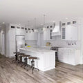 Meuble haut de cuisine Homlux blanc de style shaker, facile à monter, prêt à assembler