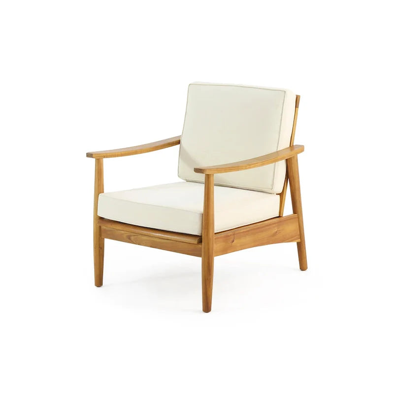 Ensemble de conversation d'extérieur 4 places en bois d'acacia Willowbrook par Christopher Knight Home
