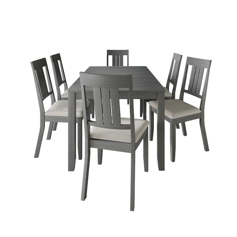 Ensemble de salle à manger classique 7 pièces en bois CraftPorch