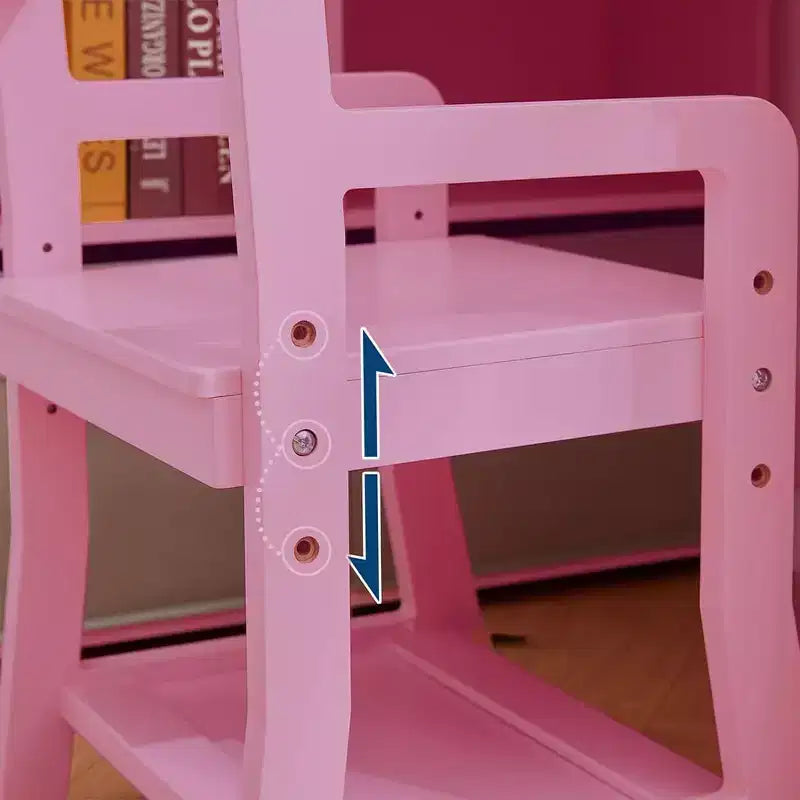 Bureau pour enfants, ensemble bureau et chaise pour garçons et filles, table d'écriture en bois pour enfants avec étagère, tableau d'affichage, armoire et tiroir pour les 3-8 ans