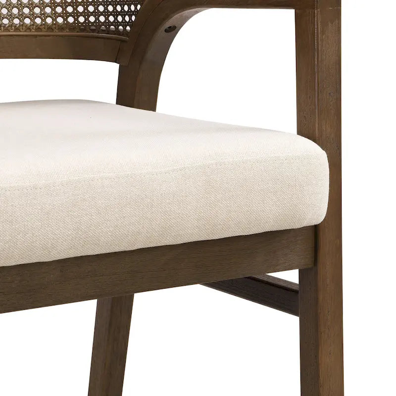 Christopher Knight Home - Chaise de salle à manger capitonnée en cannage (Lot de 2)