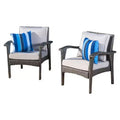 Honolulu Set of 2 Outdoor Wicker Club Chair with Cushion - Christopher Knight Home