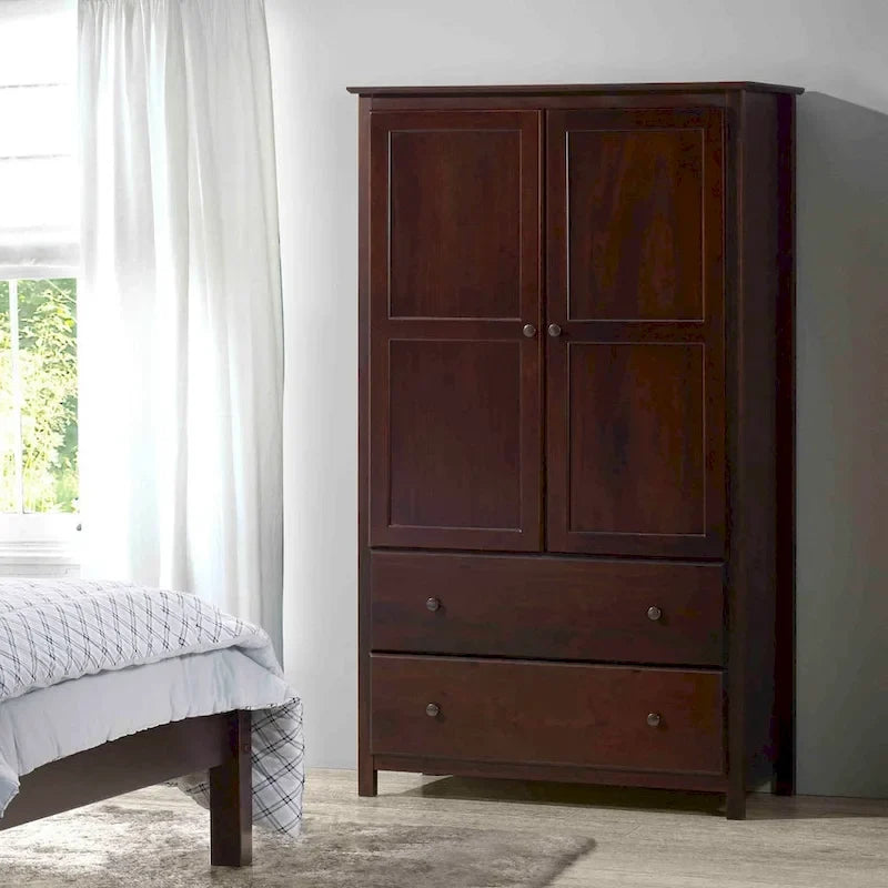 Armoire 2 portes en bois massif - 41x72x22