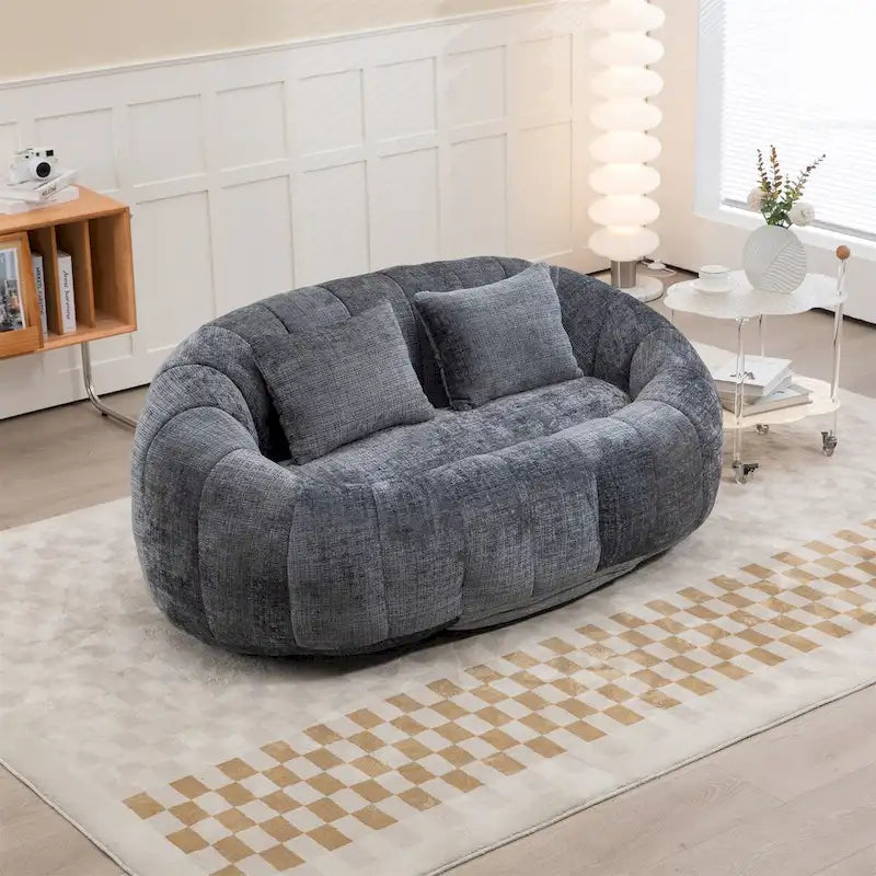 Fauteuil poire paresseux en chenille