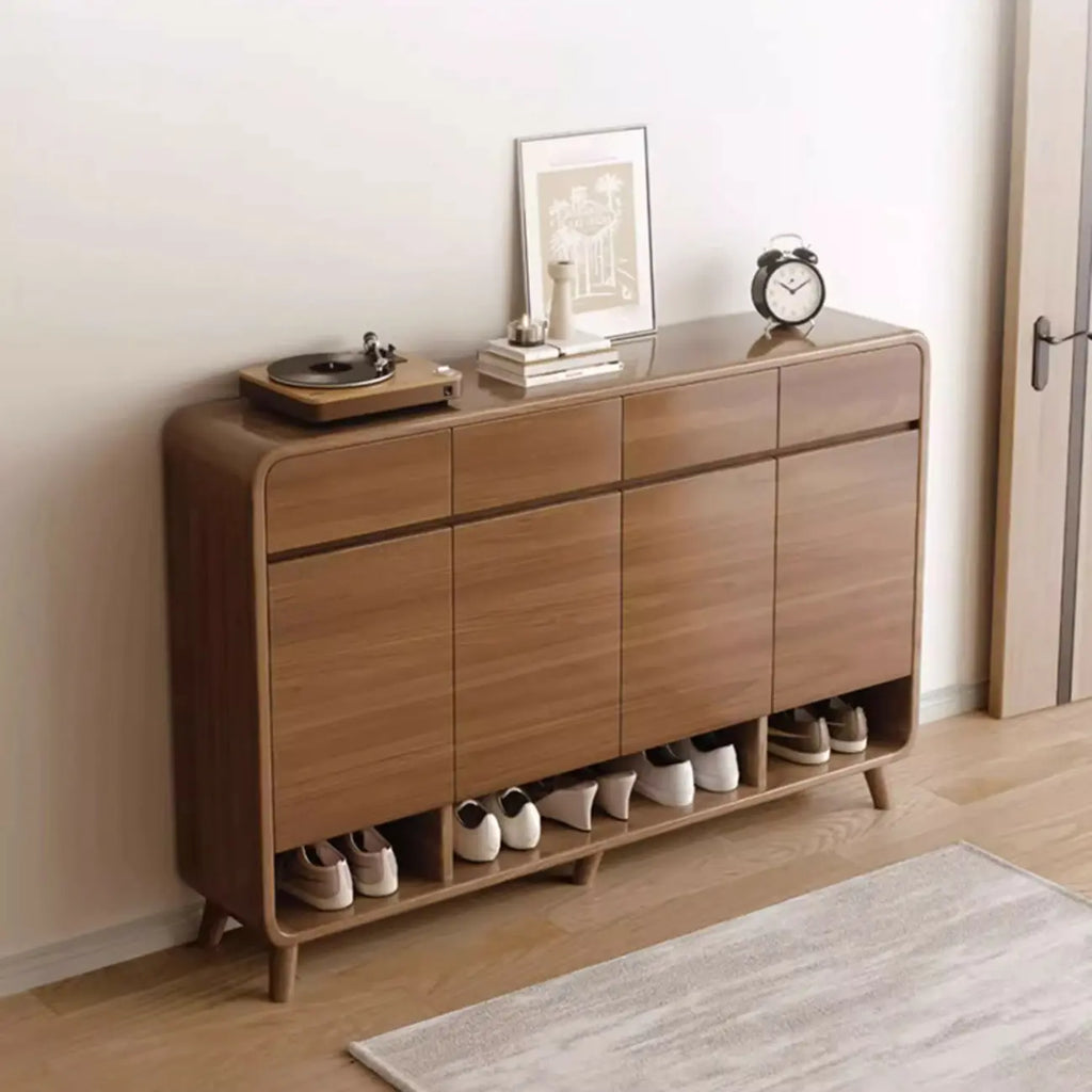Meuble de rangement pour chaussures de couloir en bois moderne, taille moyenne