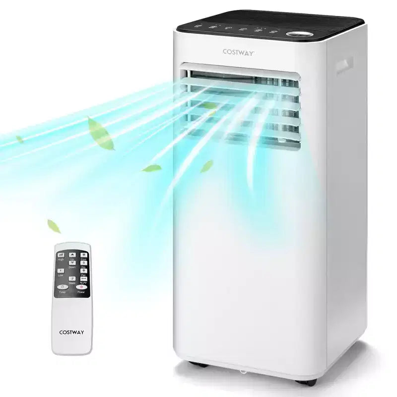 Climatiseur portable 3-en-1 Costway 8000 BTU avec ventilateur, déshumidificateur et mode veille