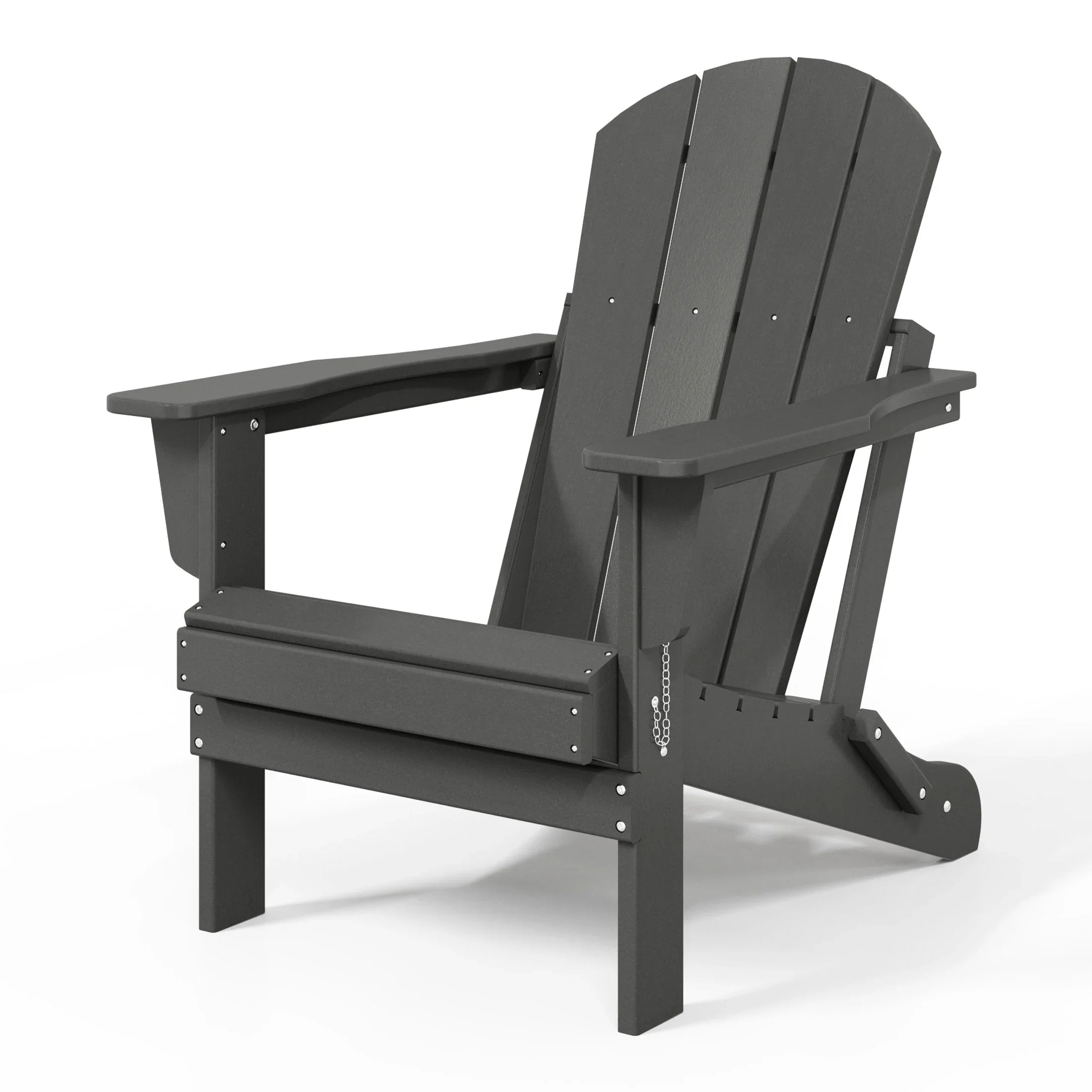 Chaise Adirondack pliante d'extérieur tout temps Polytrends Laguna résistante à la décoloration pour patio
