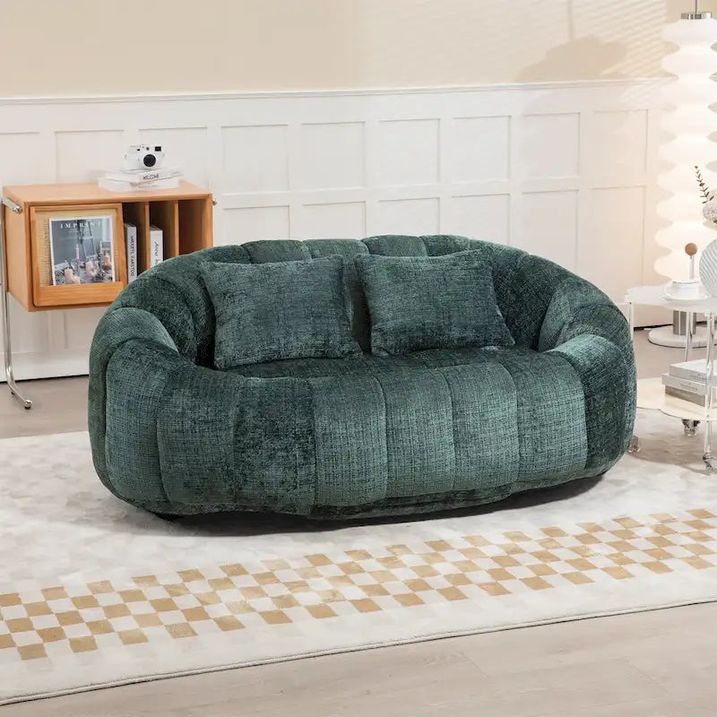 Fauteuil poire paresseux en chenille
