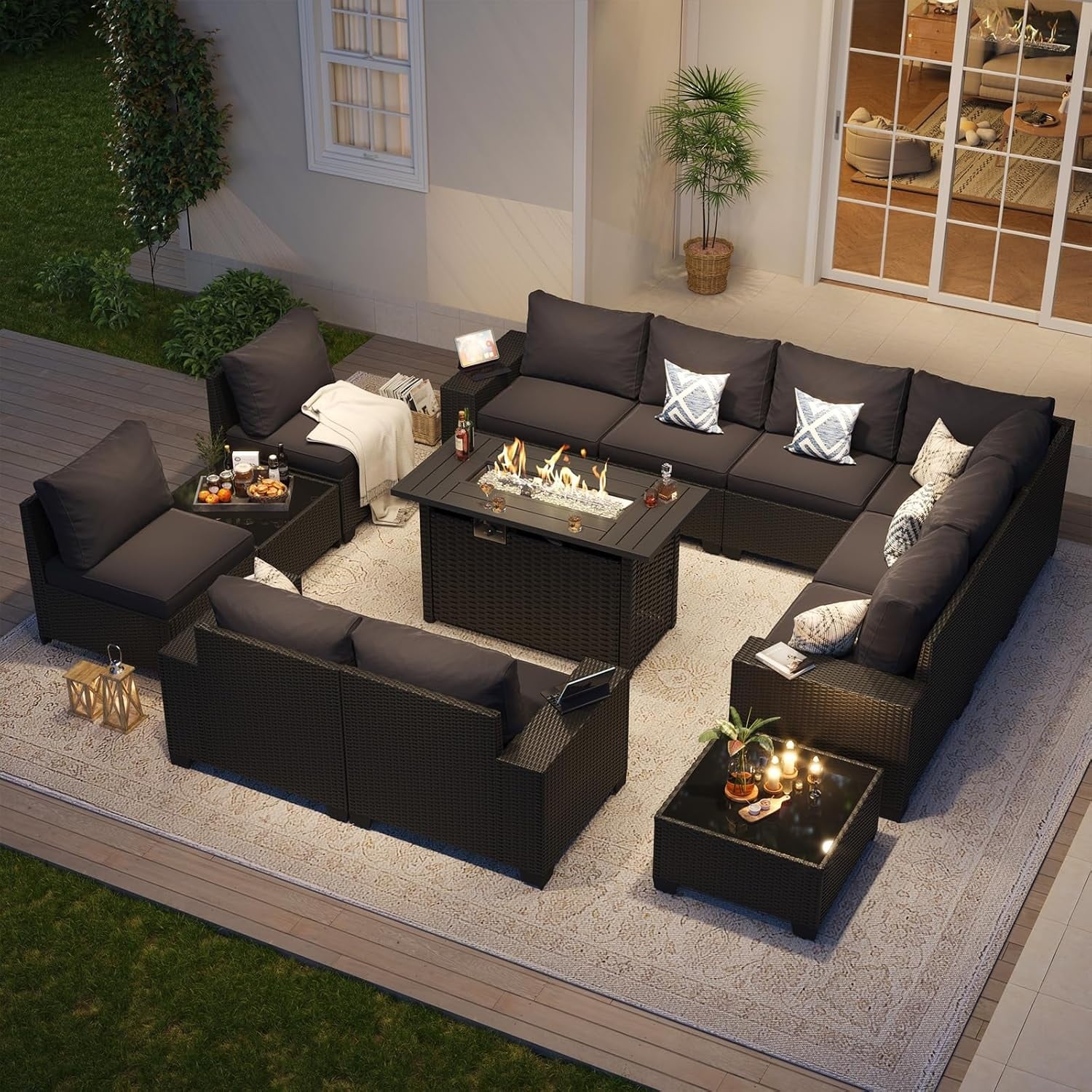 Salons de jardin avec coussins de 10 cm d'épaisseur