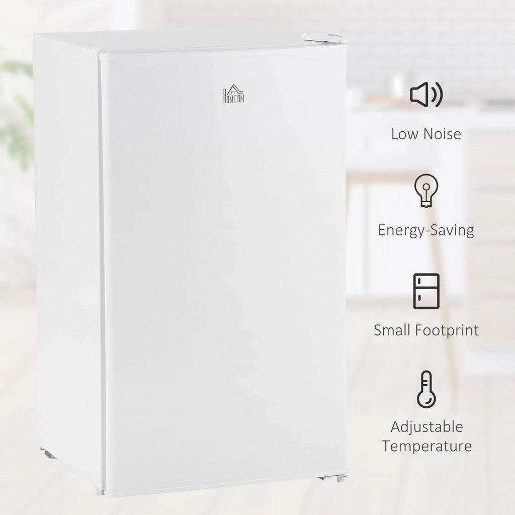 HOMCOM Mini-réfrigérateur de 90,6 L avec congélateur, Réfrigérateur compact à porte unique avec thermostat réglable pour chambre