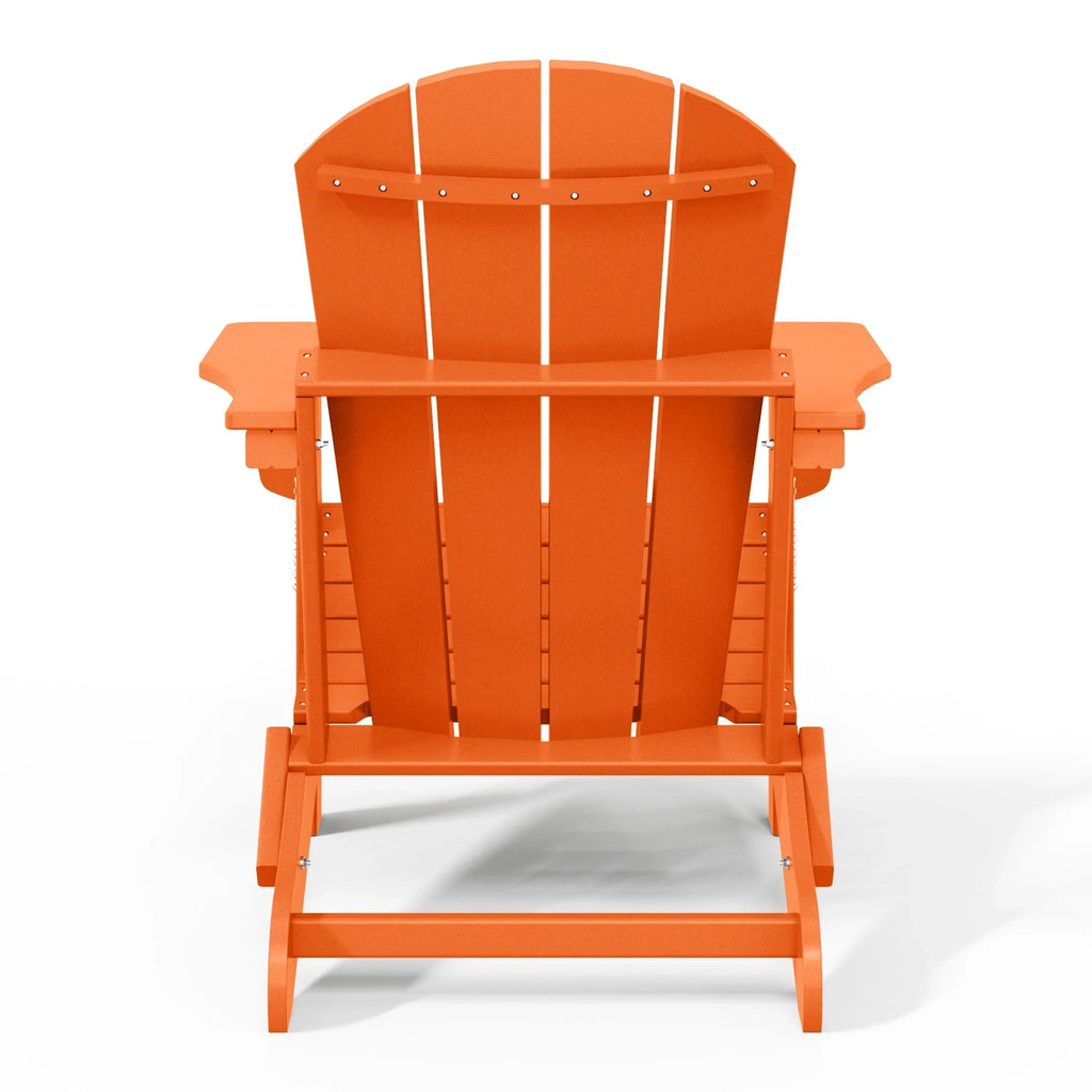 Chaise Adirondack pliante d'extérieur tout temps Polytrends Laguna résistante à la décoloration pour patio