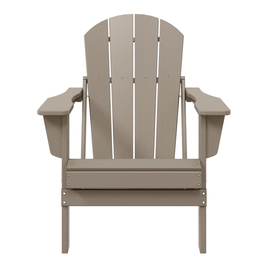 Chaise Adirondack pliante d'extérieur tout temps Polytrends Laguna résistante à la décoloration pour patio