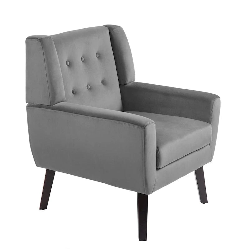 Lot de 2 fauteuils de salon en velours avec accoudoirs