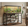 Meuble de support d'aquarium en métal de 200 à 280 litres, support de réservoir de poissons robuste avec armoire de rangement, support de réservoir de poissons à plusieurs niveaux avec pieds épaissis, adapté