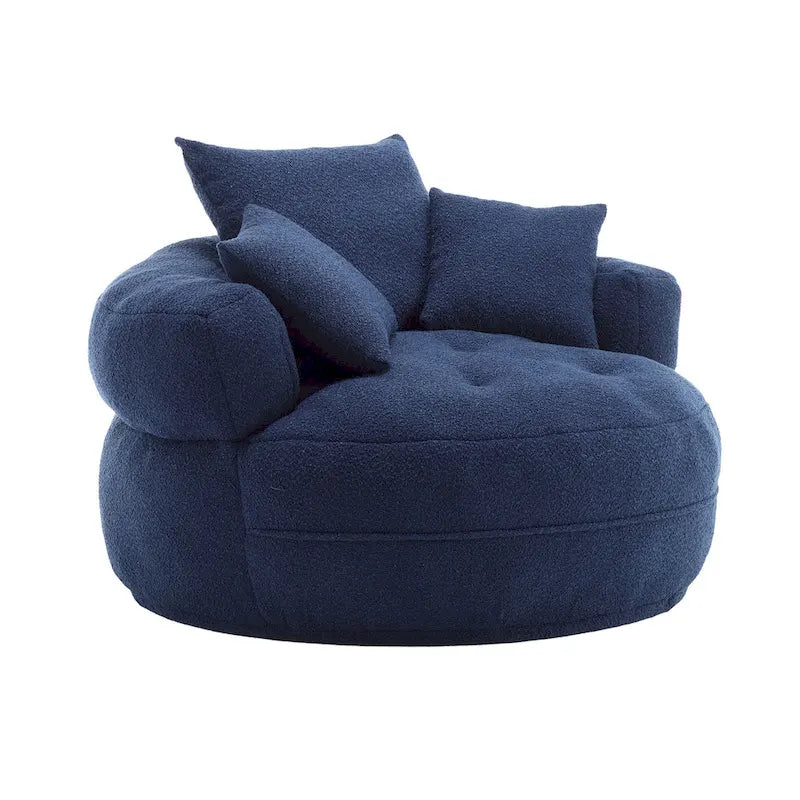 Fauteuil paresseux rond – Blanc/Bleu/Gris/Jaune/Orange/Rouge rosé/Bleu marine/Vert, Siège simple et double